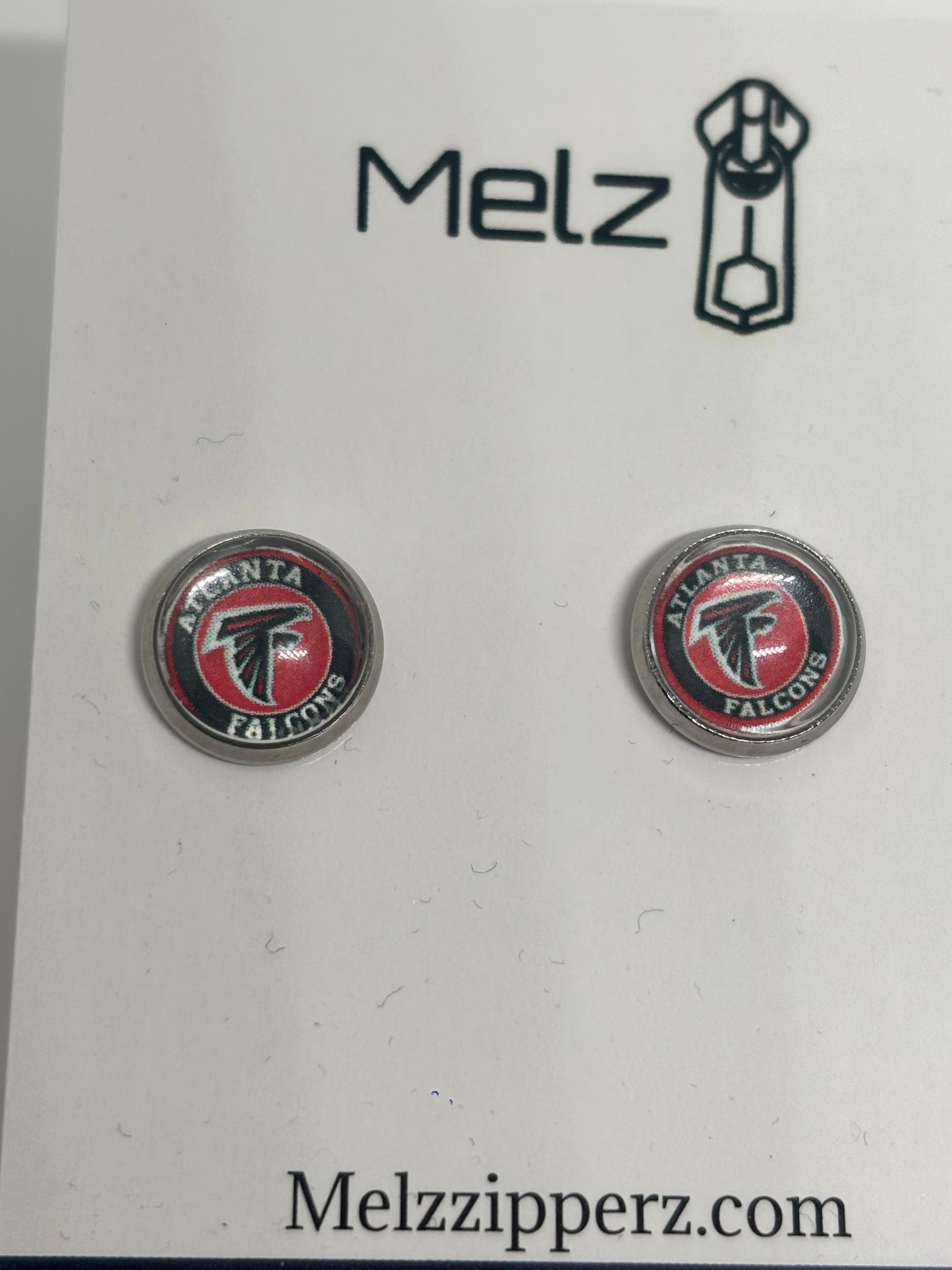 Atlanta Falcons Button Earrings