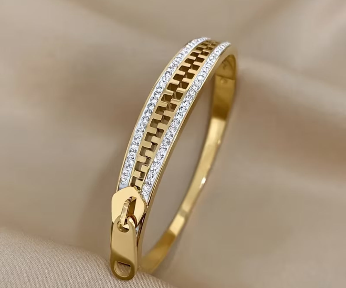 Gold zipper Bracelet