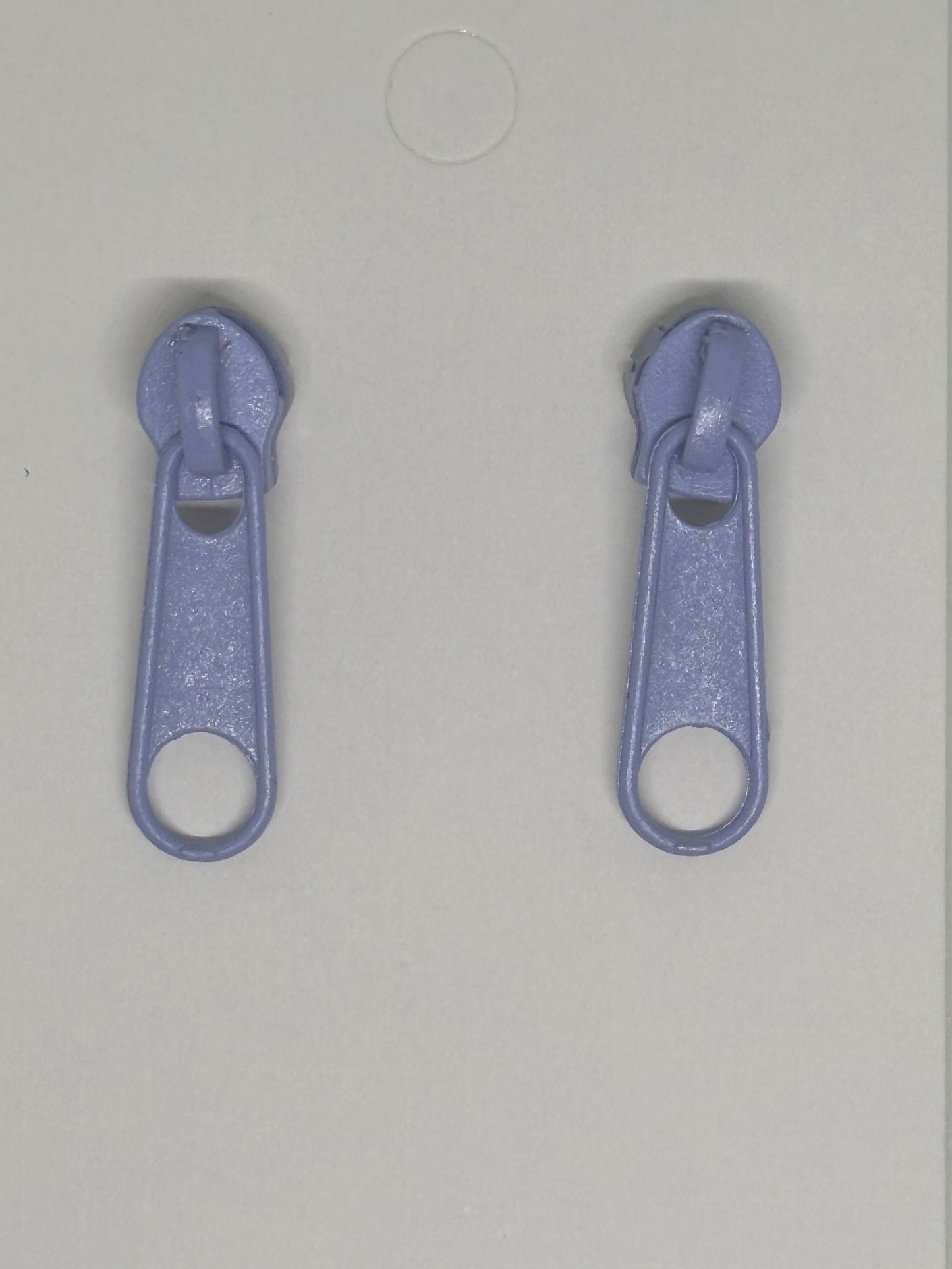 Lilac zipper earrings