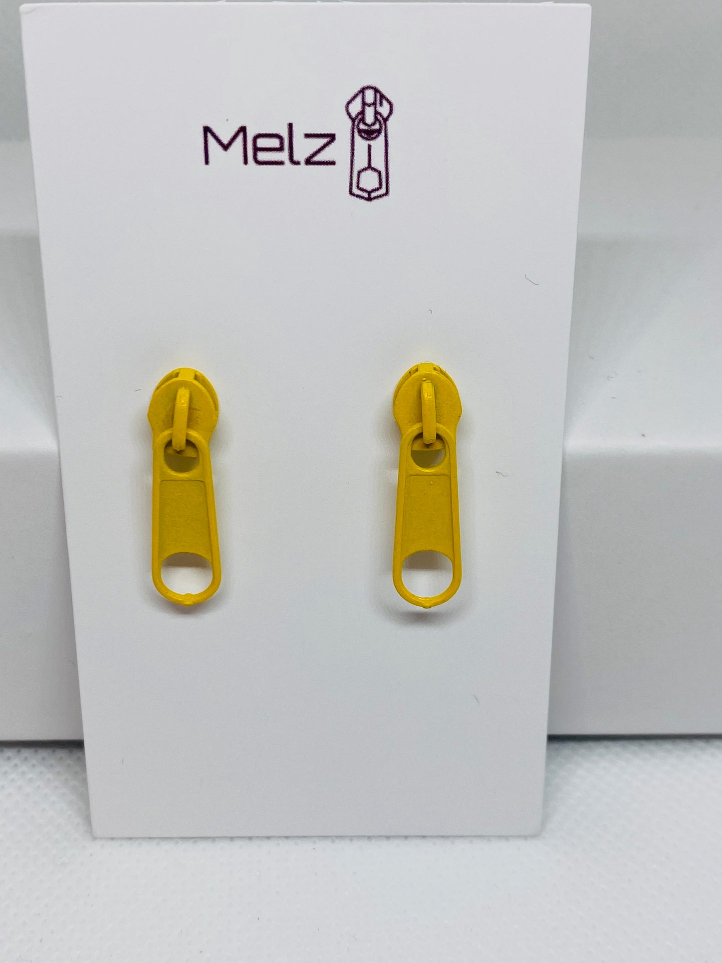 Sunflower yellow zipper earrings