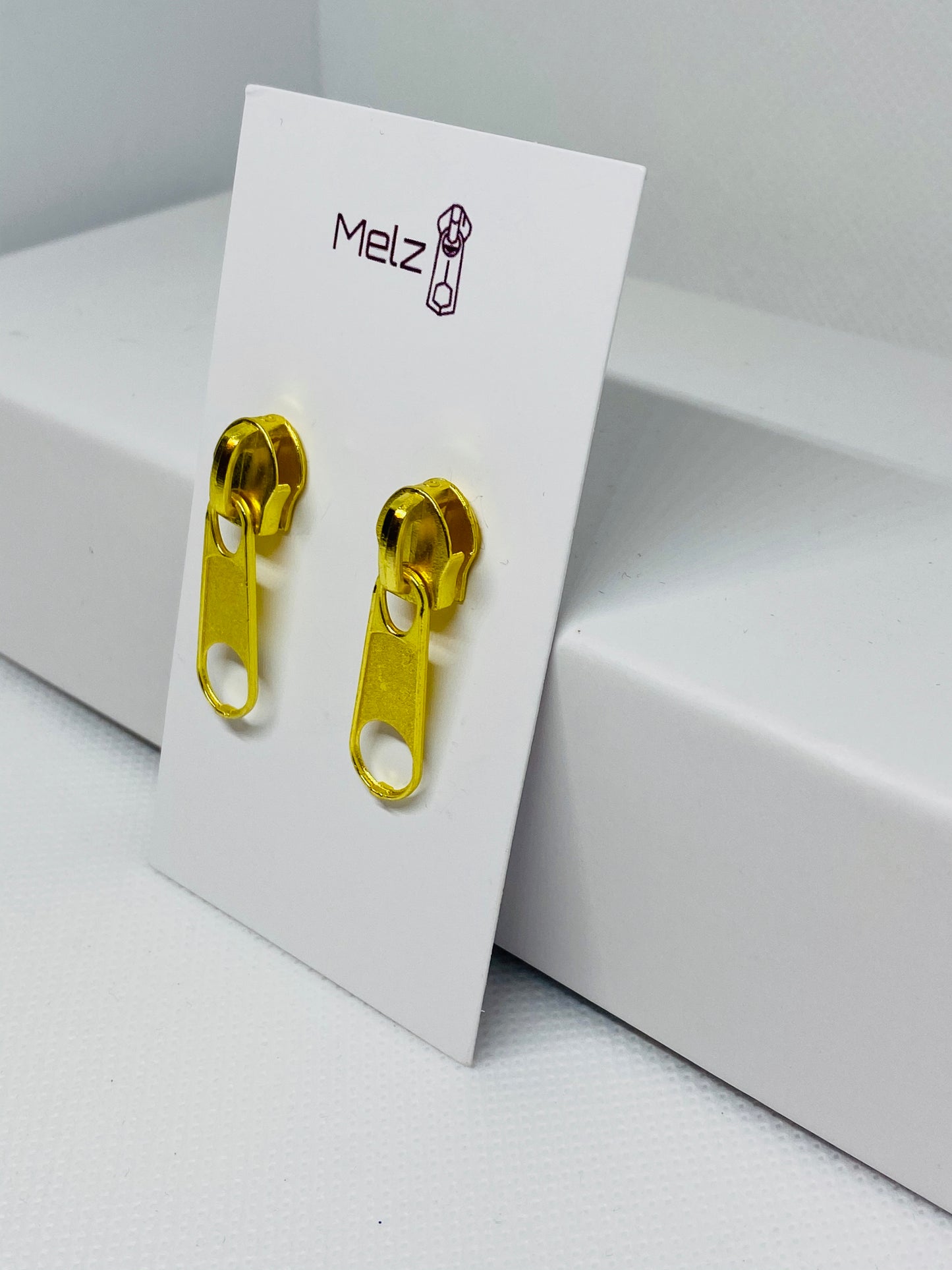 Gold Zipper Earrings