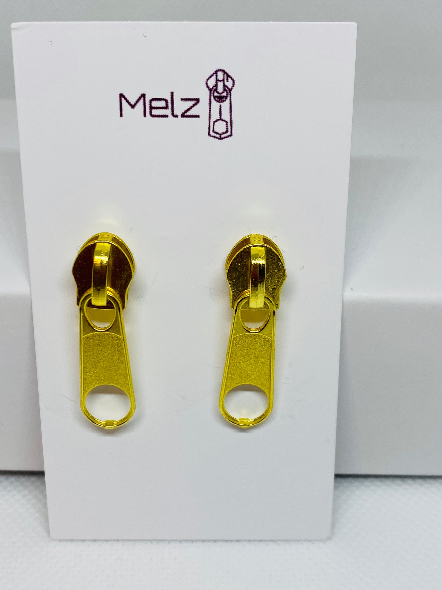 Gold Zipper Earrings