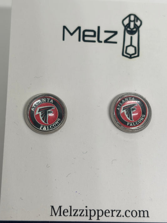 Atlanta Falcons Button Earrings