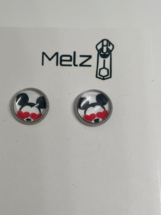 Heart Eyes Button Earrings.