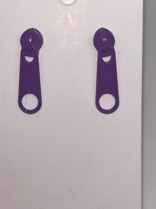 Poppin Purple Zipper earrings