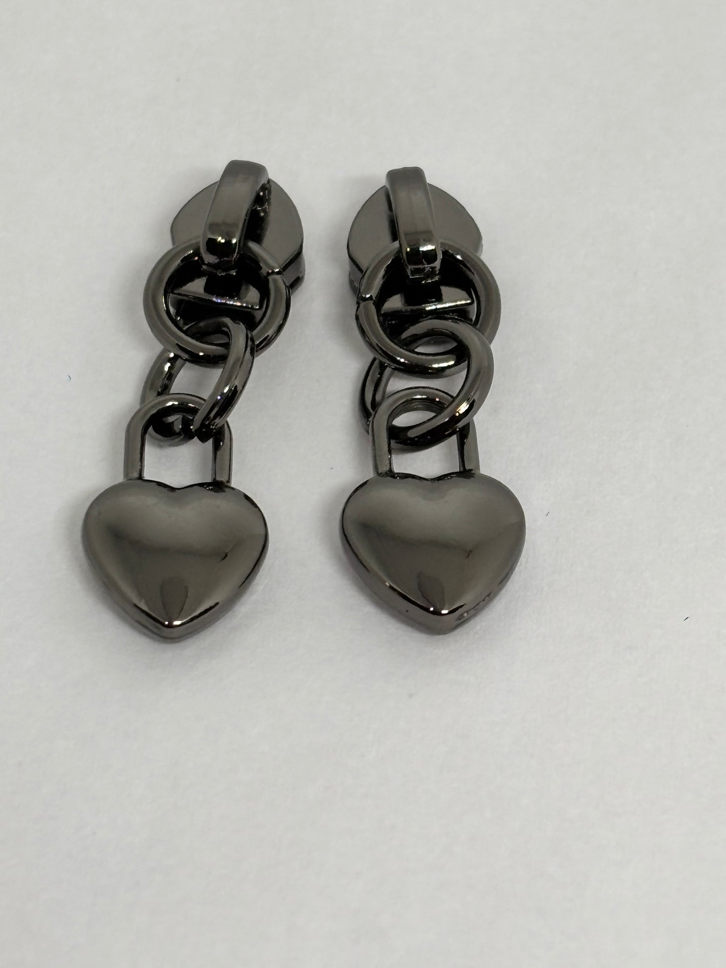 Gun Metal heart & chain