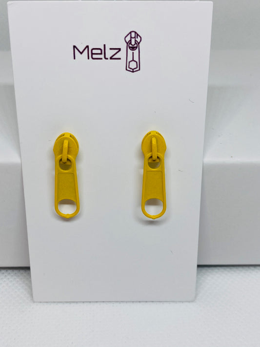 Sunflower yellow zipper earrings