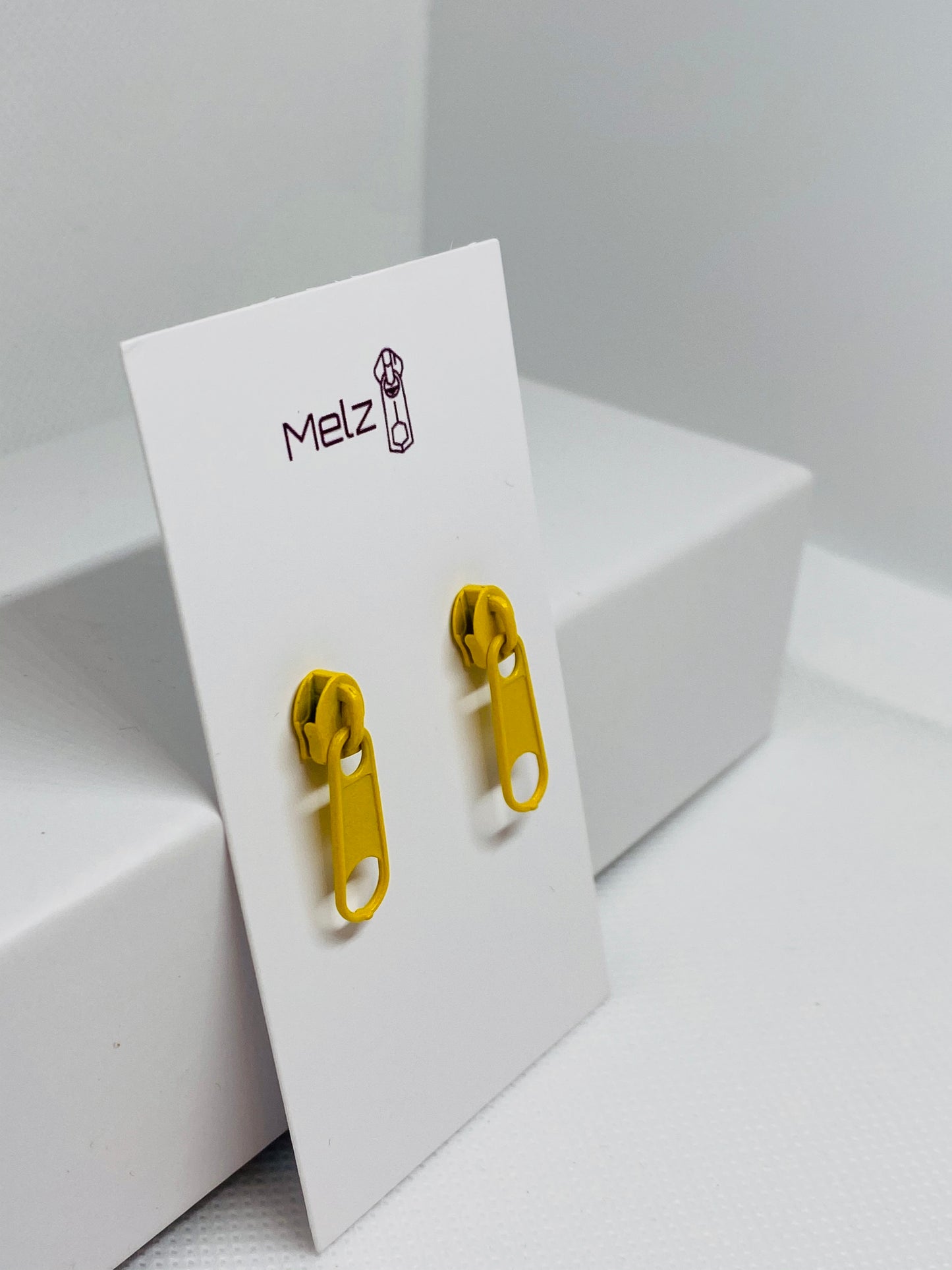 Sunflower yellow zipper earrings
