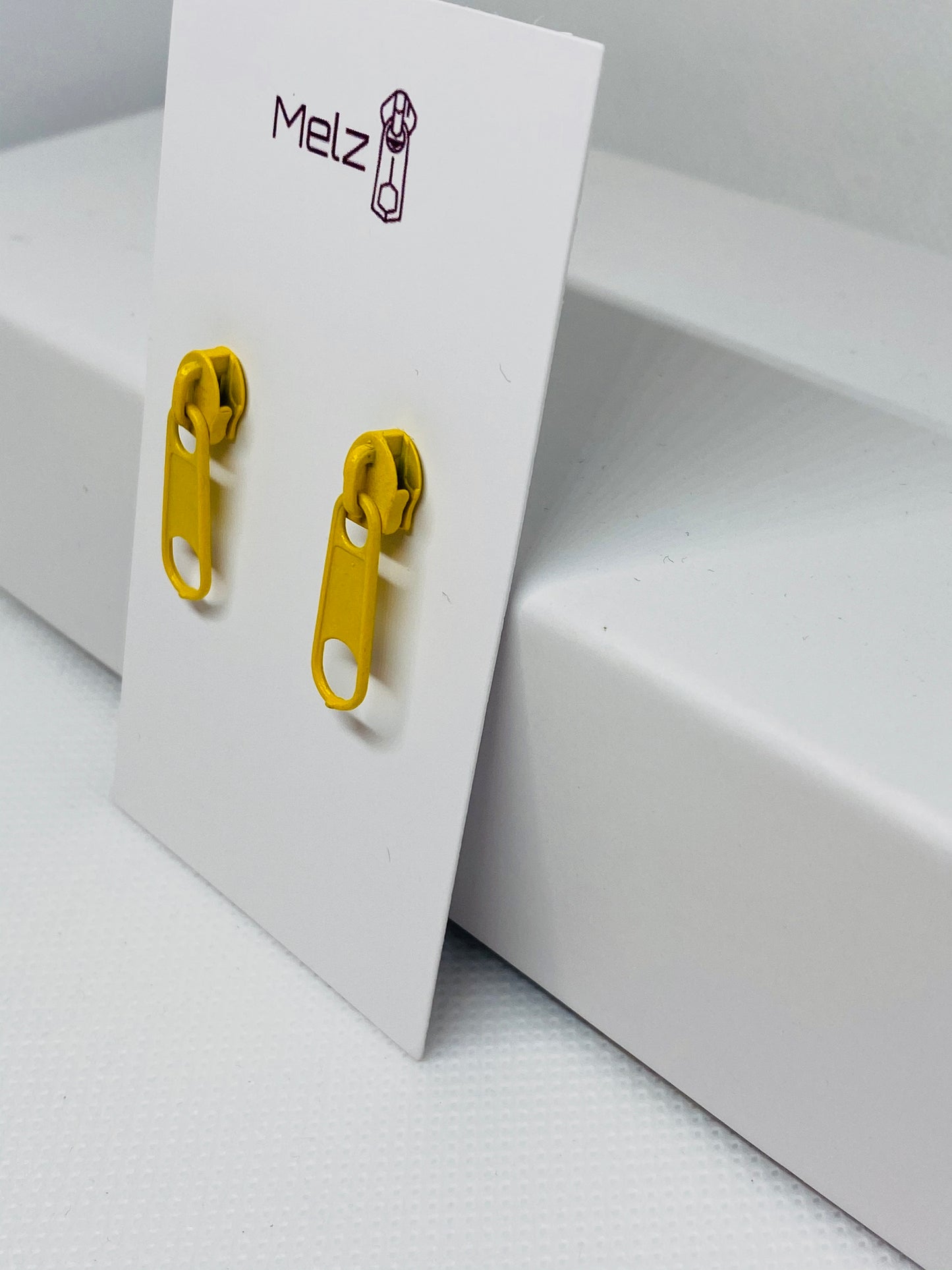 Sunflower yellow zipper earrings